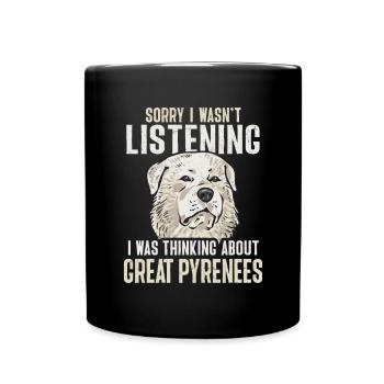 I thought about Great Pyrenees - Full Colour Mug - black - Front