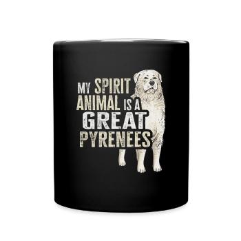 My soul animal is a Great Pyrenees - Full Colour Mug - black - Front