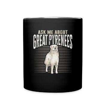 Posez-moi des questions sur les Grandes Pyrénées - Mug uni - noir - Devant