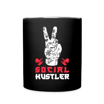 School Social Work Month Hand - Full Colour Mug - black - Front