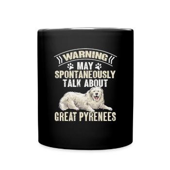 Grand Chien des Pyrénées - Mug uni - noir - Devant