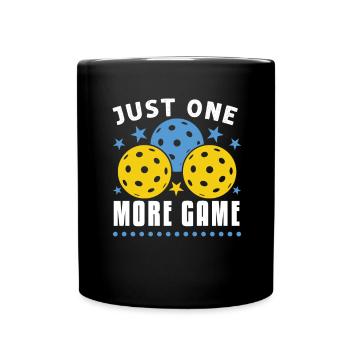 Just One More Game Funny Pickleball - Full Colour Mug - black - Front