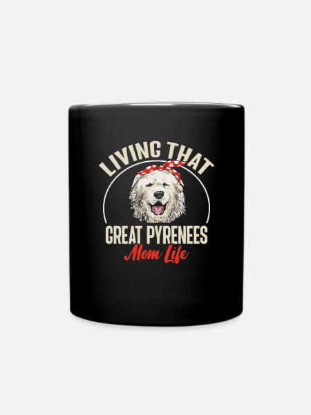 Great Pyrenees Hundemutter - Tasse einfarbig - Schwarz