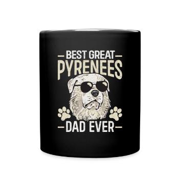 Bester Great Pyrenees Papa aller Zeiten - Tasse einfarbig - Schwarz - Vorne