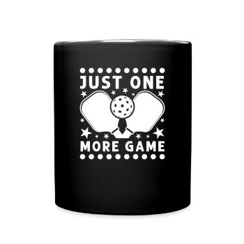 Just One More Game Funny Pickleball - Full Colour Mug - black - Front