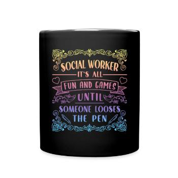 School Social Work Month - Full Colour Mug - black - Front