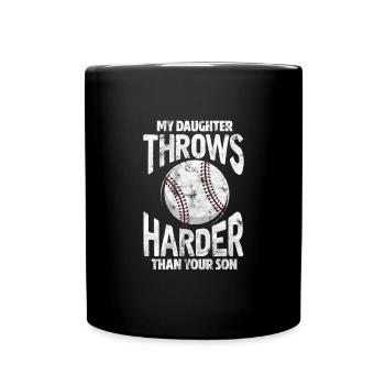 Fille de Softball - Mug uni - noir - Devant