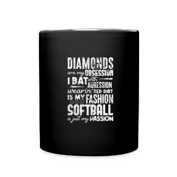 Softball - Mug uni - noir - Devant