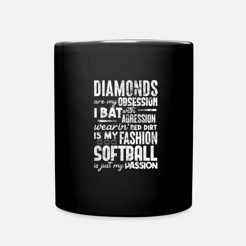 Softball - Tasse einfarbig - Schwarz