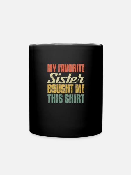 Bruder - Tasse einfarbig - Schwarz