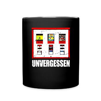 Kaugummiautomat Unvergessen 90er Party 80er Jahre - Tasse einfarbig - Schwarz - Vorne