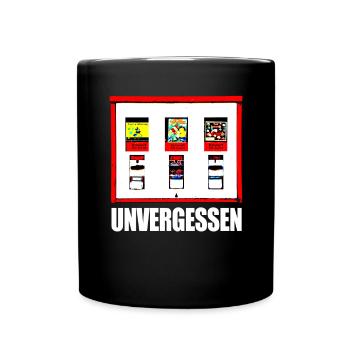 Kaugummiautomat Unvergessen 90er Party 80er Jahre - Tasse einfarbig - Schwarz - Vorne
