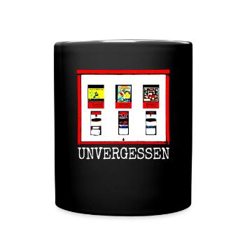 Kaugummiautomat Unvergessen 90er Party 80er Jahre - Tasse einfarbig - Schwarz - Vorne