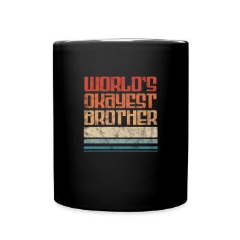 Big Brother Sibling Sister Gift - Full Colour Mug - black - Front