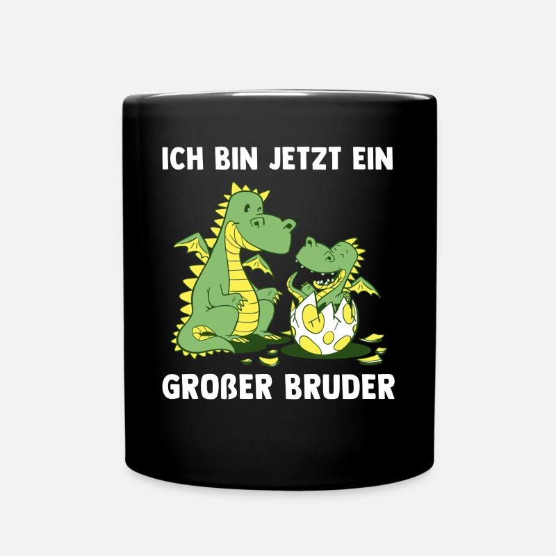 Drachen Großer Bruder - Ich bin jetzt ein Großer - Tasse einfarbig - Schwarz