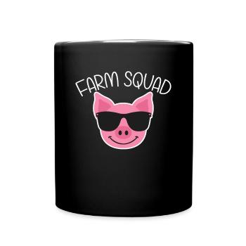 Farm Squad Shirt Pig - Full Colour Mug - black - Front