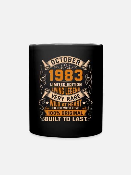 Birthday Legends 100% Original Octobre 1983 - Mug uni - noir