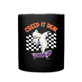 CREEP IT REAL Halloween Dabbing Ghost - Tasse einfarbig - Schwarz - Vorne