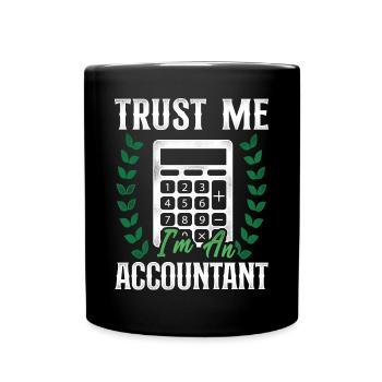 Accountant Bookkeeper Accounting - Full Colour Mug - black - Front