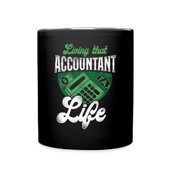 Accountant Bookkeeper Accounting - Full Colour Mug - black - Front