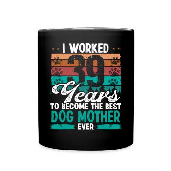 39 ans Meilleur chien Mère 39 Anniversaire Chien Maman - Mug uni - noir - Devant