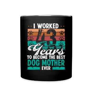 43 ans Meilleur chien Mère 43 Anniversaire Chien Maman - Mug uni - noir - Devant