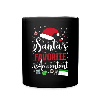 Accountant Bookkeeper Accounting - Full Colour Mug - black - Front