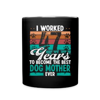 47 ans Meilleur chien Mère 47 Anniversaire Chien Maman - Mug uni - noir - Devant