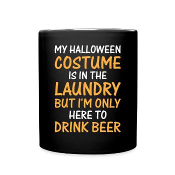 Mon costume d’Halloween est dans la lessive, le ic - Mug uni - noir - Devant
