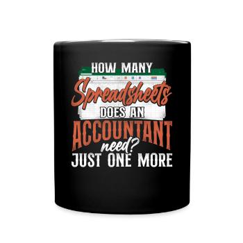 Accountant Bookkeeper Accounting - Full Colour Mug - black - Front