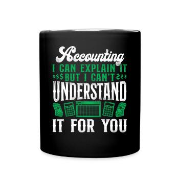 Accountant Bookkeeper Accounting - Full Colour Mug - black - Front