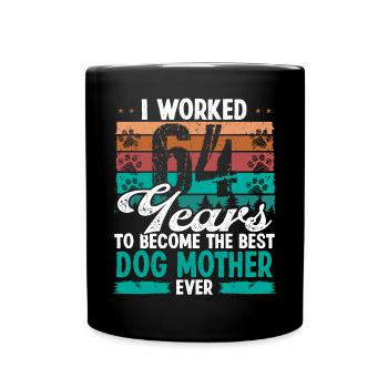 64 ans Meilleur chien Mère 64 Anniversaire Chien Maman - Mug uni - noir - Devant