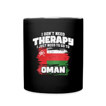 Oman - Tasse einfarbig - Schwarz - Vorne