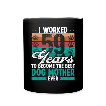 59 Year Old Best Dog Mother 59 Birthday Dog Mom - Tasse einfarbig - Schwarz - Vorne