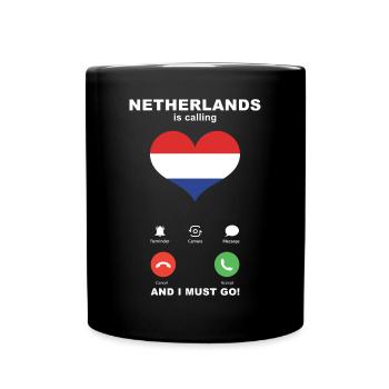 Les Pays-Bas appellent Netherlands Heart Souvenir - Mug uni - noir - Devant