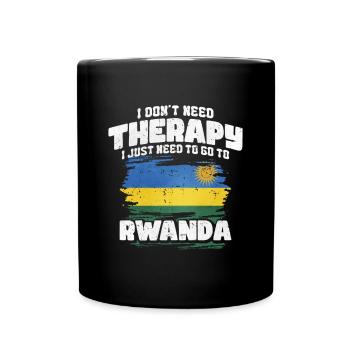 Ruanda - Tasse einfarbig - Schwarz - Vorne