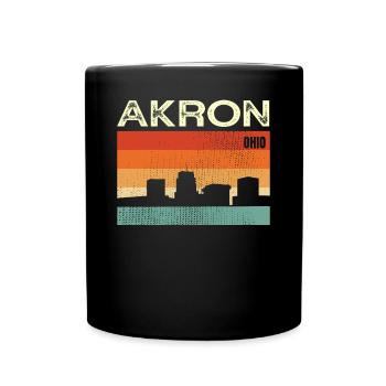 Akron - Full Colour Mug - black - Front