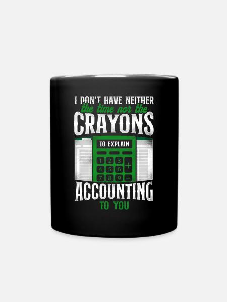 Accountant Bookkeeper Accounting - Full Colour Mug - black