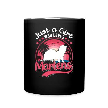 Marten Girl Mink Badger Tree Marten - Full Colour Mug - black - Front