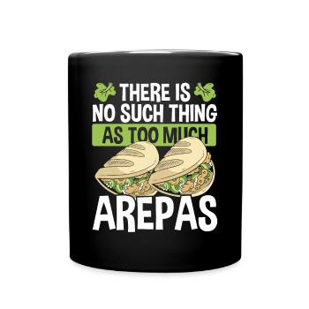 Colombian American Food Venezuelan Arepa - Full Colour Mug - black - Front