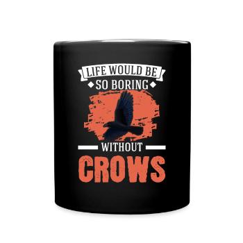 Crow Raven Raven Crow Keeping Crow Breeder - Full Colour Mug - black - Front