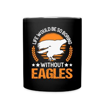 Steinadler Adlerzucht Falkner Adler - Tasse einfarbig - Schwarz - Vorne