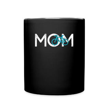 Fahrrad Mama - Tasse einfarbig - Schwarz - Vorne