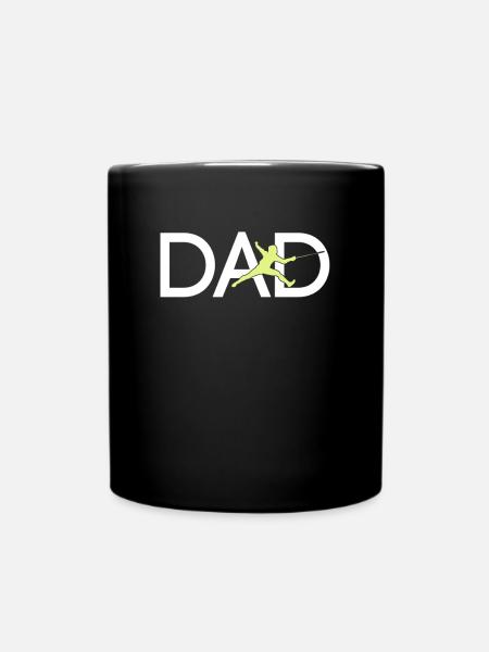 Fechten Papa - Tasse einfarbig - Schwarz