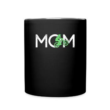 Mountainbike Mama - Tasse einfarbig - Schwarz - Vorne