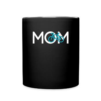 Fahrrad Mama - Tasse einfarbig - Schwarz - Vorne