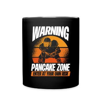 Attention zone crêpes - Mug uni - noir - Devant