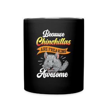 Les chinchillas sont de fantastiques chinchillas de souris laineux - Mug uni - noir - Devant