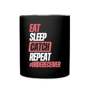 Eat sleep catch repetition - Full Colour Mug - black - Front