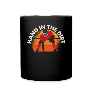 Hand in the Dirt Lineman - Full Colour Mug - black - Front